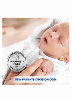 KASTWAVE Decision Coin New Baby Gift for Mom Dad Pregnant Mothers First Time Parents to be Birthday Funny Present Double-Sided  - Image 4