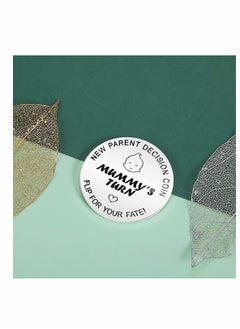 KASTWAVE Decision Coin New Baby Gift for Mom Dad Pregnant Mothers First Time Parents to be Birthday Funny Present Double-Sided  - Image 2