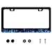 UNINDREM Blue Flame License Plate Frame Fire Combustion Stainless Steel License Plate Frame Auto Parts Decoration with Screws License Plate Holder for Men Women 12x6 Inch - Image 2