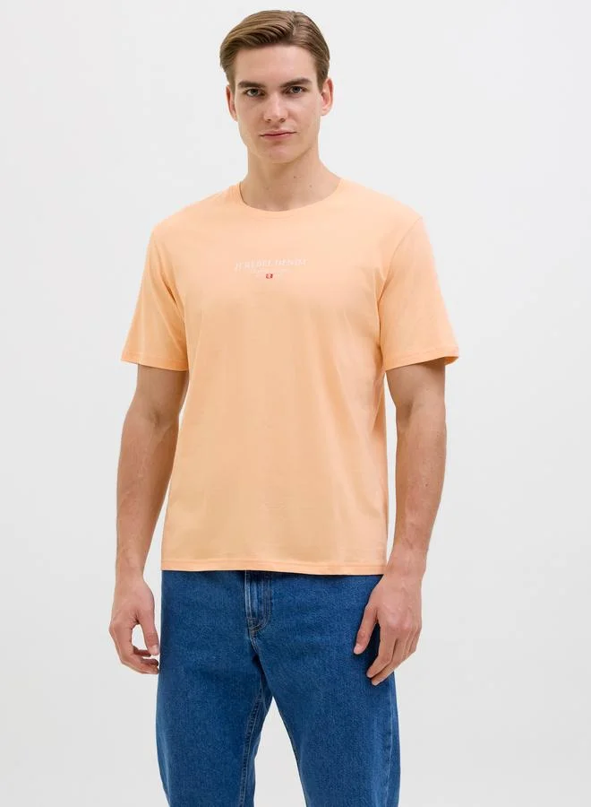ريبل Rebel Slogan Print Crew Neck T-Shirt