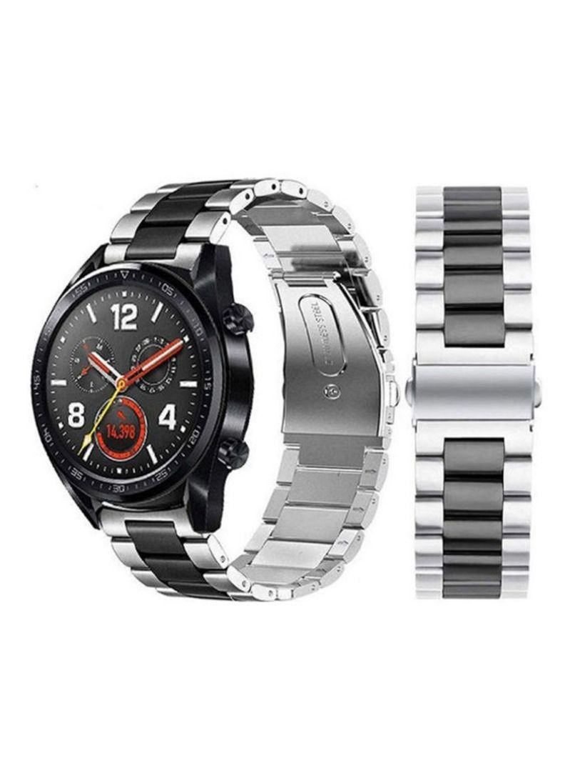 Classic Stainless Steel Smartwatch Strap Band – Durable and Stylish 40mm Replacement Metal Watch Band | Adjustable Link Bracelet with Secure Clasp | Compatible with Most 40mm Smartwatches | Sleek Silver Finish for Everyday and Formal Wear - Image 1
