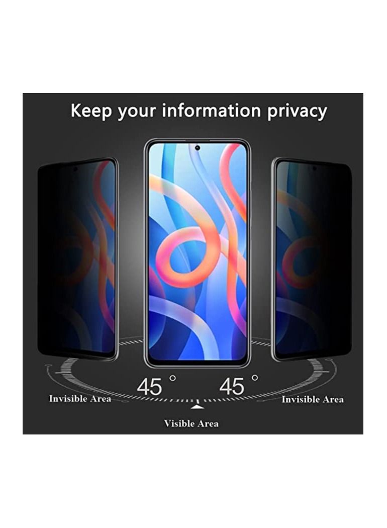 Screen protector compatible with Xiaomi Redmi Note 12 Pro Screen Protector Tempered Glass (Privacy)