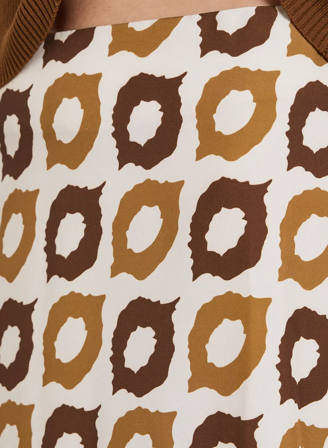 تايك تو Take Two All-Over Print A-Line Maxi Skirt