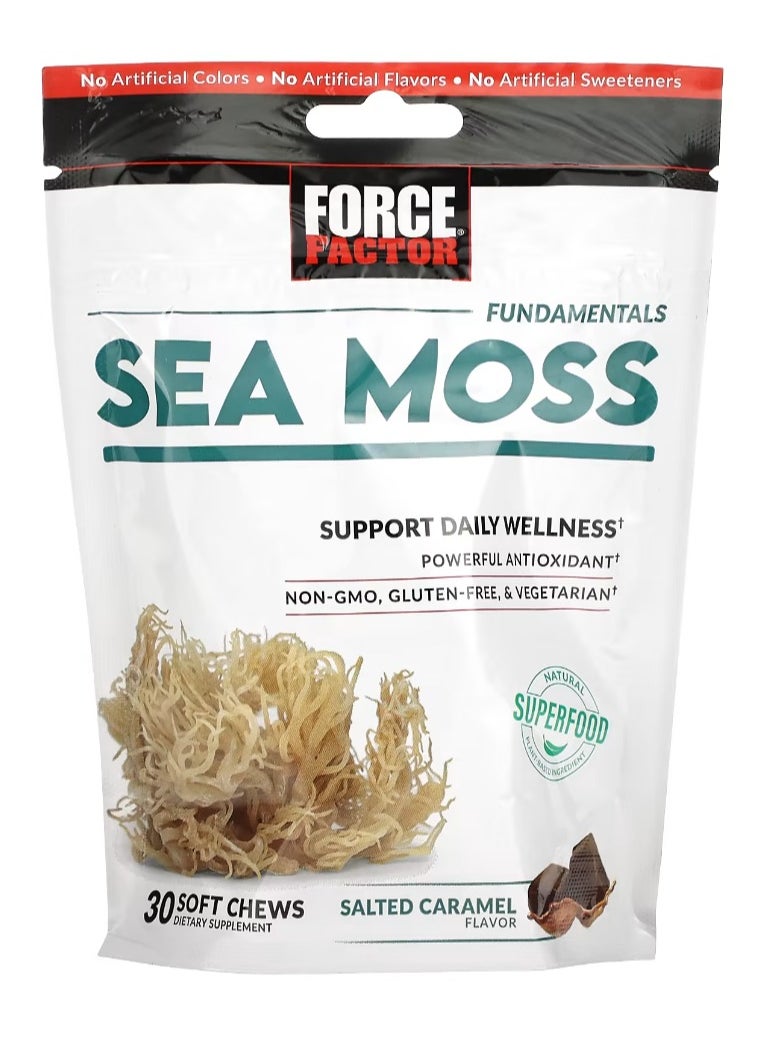 Force Factor Fundamentals Sea Moss Salted Caramel 30 Soft Chews 