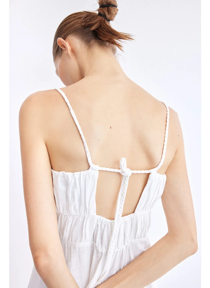 اتش اند ام Smock-Topped Strappy Dress