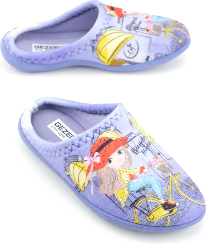 جيزر Girls Winter Design Comfortable Silent Sole Gondola Home Garden Slippers