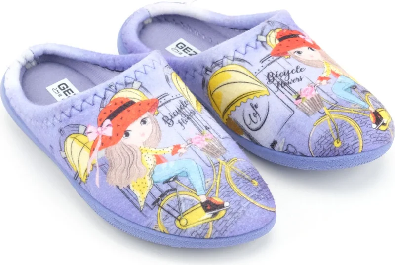 جيزر Girls Winter Design Comfortable Silent Sole Gondola Home Garden Slippers