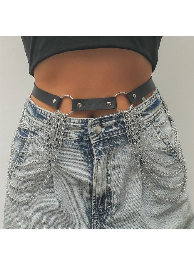 Generic - Leather Layered Belly Body Chain - Image 1