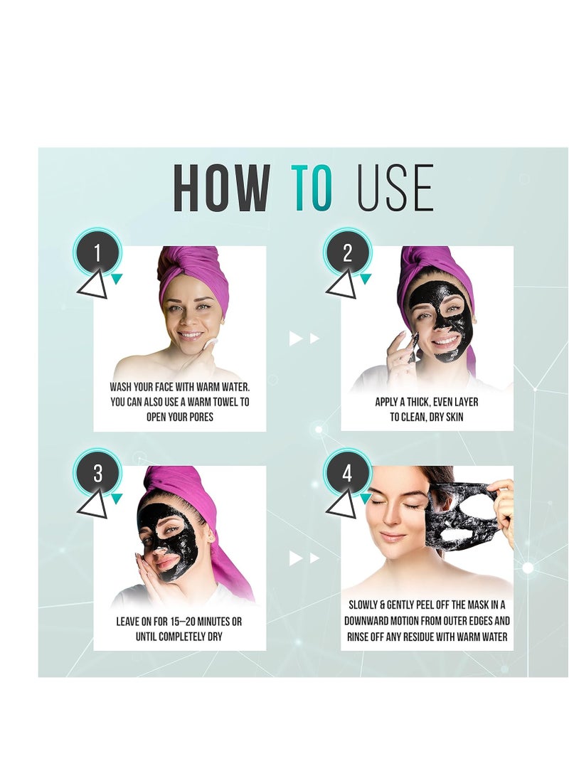 SUNATORIA SUNATORIA Blackhead Remover Mask - Activated Charcoal Peel Off Face Mask - for All Skin Types - Deep Pore Cleaner Nose Blackhead Remover Pore Release - Black Head Remover for Face  - Image 5