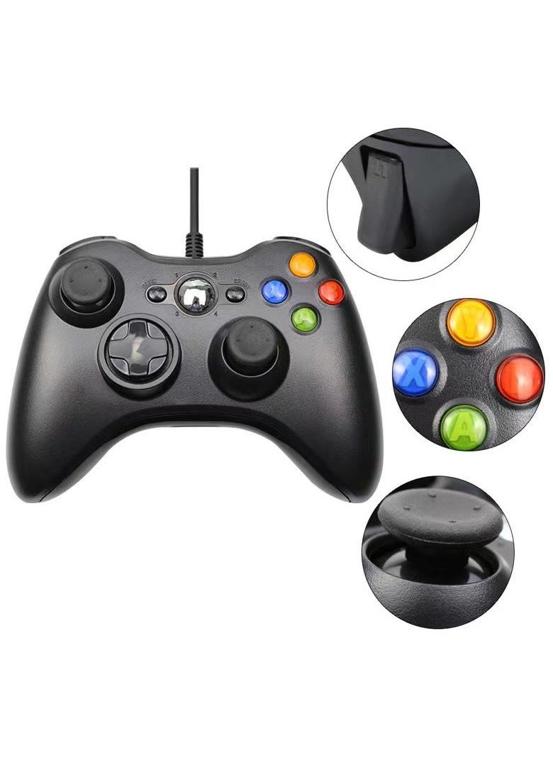 Healife USB Wired Game Controller for PC/TV, Dual Vibration Joysticks, Plug and Play Gamepad 