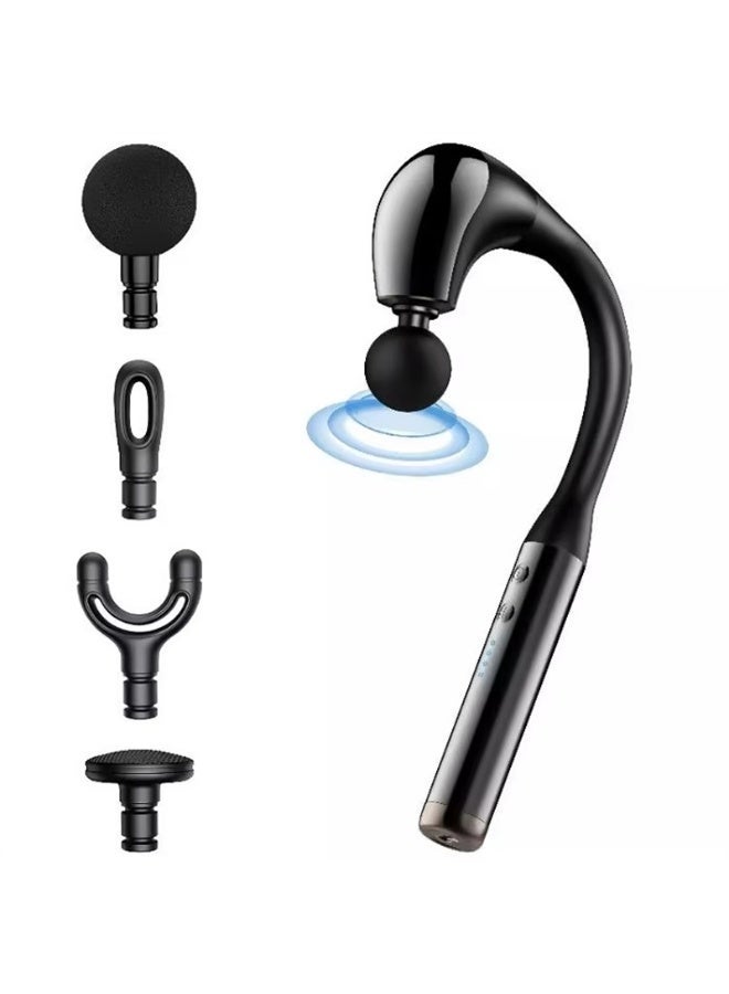 Massage Gun with Upgraded Extended Handle, Back Massager for Pain Relief Deep Tissue, with 4 Massage Heads, Percussion Massage Gun with 3 Modes & 6 Speed Levels - Image 2