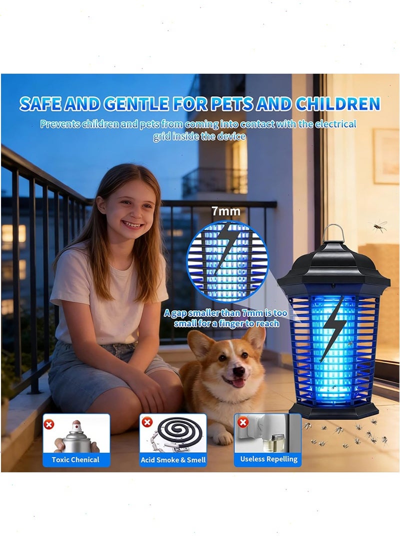 Pomefar Indoor Outdoor Electric Insect Killer, Powerful IPX4 Waterproof Mosquito Fly Zapper, Bug Zapper Suitable for Home, Garden, Patio, Backyard, Camping - Image 4
