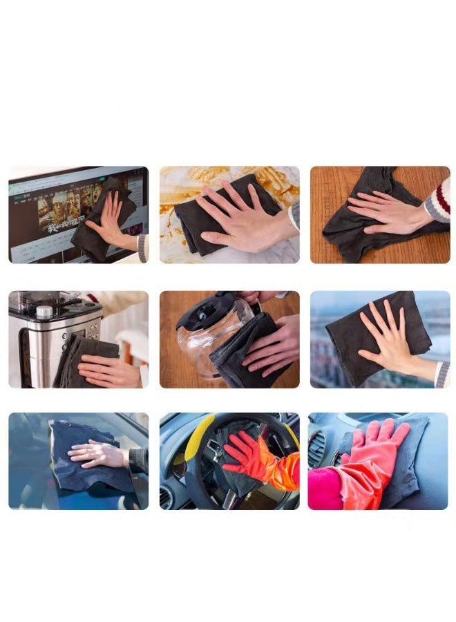 هومستر 【5 قطع منديل سحري】 مخصص لتنظيف الزجاج سميك بدون خطوط أو آثار ماء | مقاس 30سم×30سم | ألياف دقيقة ناعمة | امتصاص فائق للماء | متعدد الاستخدامات للتنظيف والتلميع | للزجاج/المرايا/الستانلس ستيل/السيراميك | أساسيات تنظيف المنزل | تنظيف متعدد الاستخدامات بكفاءة - Image 2