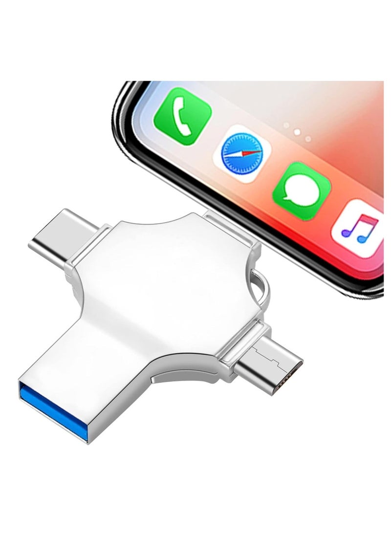 محرك أقراص فلاش آي فون بسعة 128 جيجا بايت، محرك أقراص فلاش USB للصور بسعة 128 جيجا بايت، محرك أقراص فلاش USB 3.0 عالي السرعة محمول محمول بجهاز تخزين محمول محمول بجهاز تخزين خارجي للهواتف الذكية/ أجهزة الكمبيوتر المحمول/ أجهزة الكمبيوتر المحمولة/ أجهزة الأندرويد - Image 1