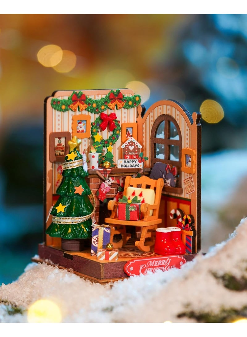 ROBOTIME Rolife Christmas Fireplace DIY Miniature House DS041 - Image 2