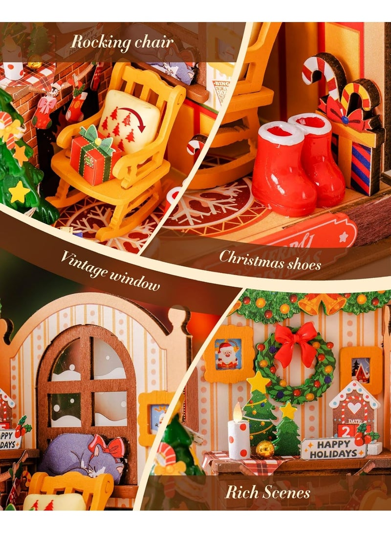 ROBOTIME Rolife Christmas Fireplace DIY Miniature House DS041 - Image 5