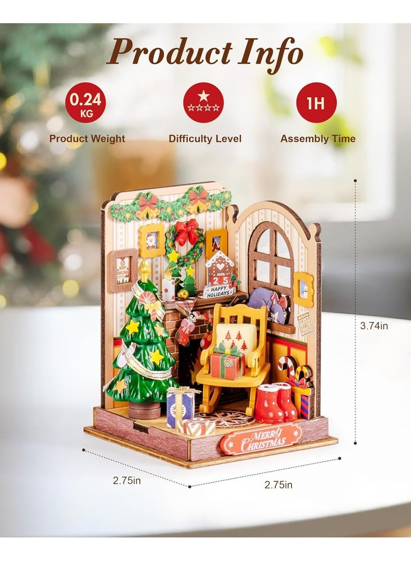 ROBOTIME Rolife Christmas Fireplace DIY Miniature House DS041 - Image 3