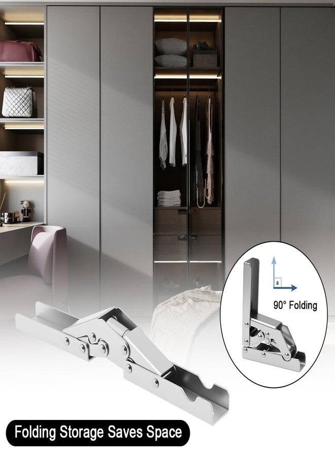 Serplex® 90° Cabinet Door Hinges, Flip-up/Flip-down Closet Door Hinges, Slow Closing Heavy Duty Metal Hinges for Folding Shelf, Cabinet, Closet, Universal Soft Close Lift-up Support Hinges - Image 4