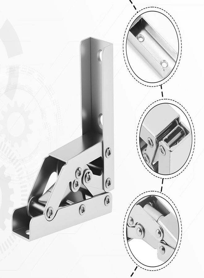 Serplex® 90° Cabinet Door Hinges, Flip-up/Flip-down Closet Door Hinges, Slow Closing Heavy Duty Metal Hinges for Folding Shelf, Cabinet, Closet, Universal Soft Close Lift-up Support Hinges - Image 3