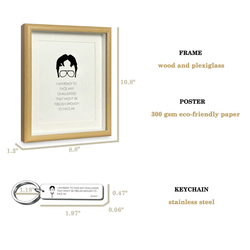 Time Roaming The Office Merchandise Motivational Photo Frame Wall Art The Office Quote Poster for Coworker  Friend or The Office TV Show Fans  (8"" X 10"") - Image 3