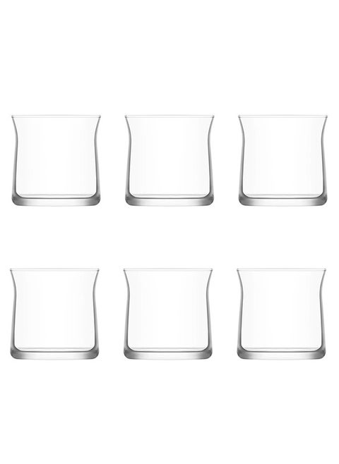 6-Piece drinking glass set clear 360ML