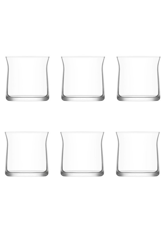 6-Piece drinking glass set clear 360ML