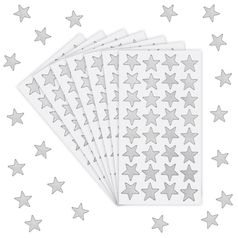 Star Stickers 1000 Pack Silver Foil Stars 75 Diameter Small Stickers Great for Kids Reward Arts and Crafts and Homeschool Supplies