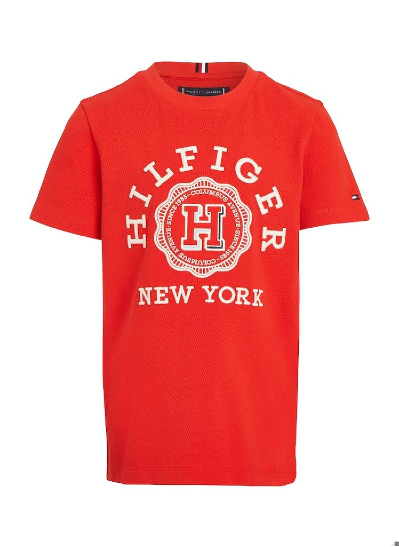 TOMMY HILFIGER Hilfiger Monotype Archive Crest Logo Embroidery T-Shirt  - Image 2