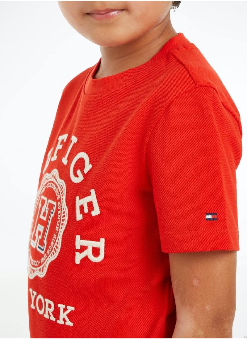 TOMMY HILFIGER Hilfiger Monotype Archive Crest Logo Embroidery T-Shirt  - Image 5