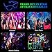 YouRfocus Wireless LED Light Up Glasses Glow in the Dark Neon Rave Glasses for Rave Party EDM HalloweenChristmas White - Image 4