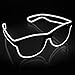 YouRfocus Wireless LED Light Up Glasses Glow in the Dark Neon Rave Glasses for Rave Party EDM HalloweenChristmas White - Image 2