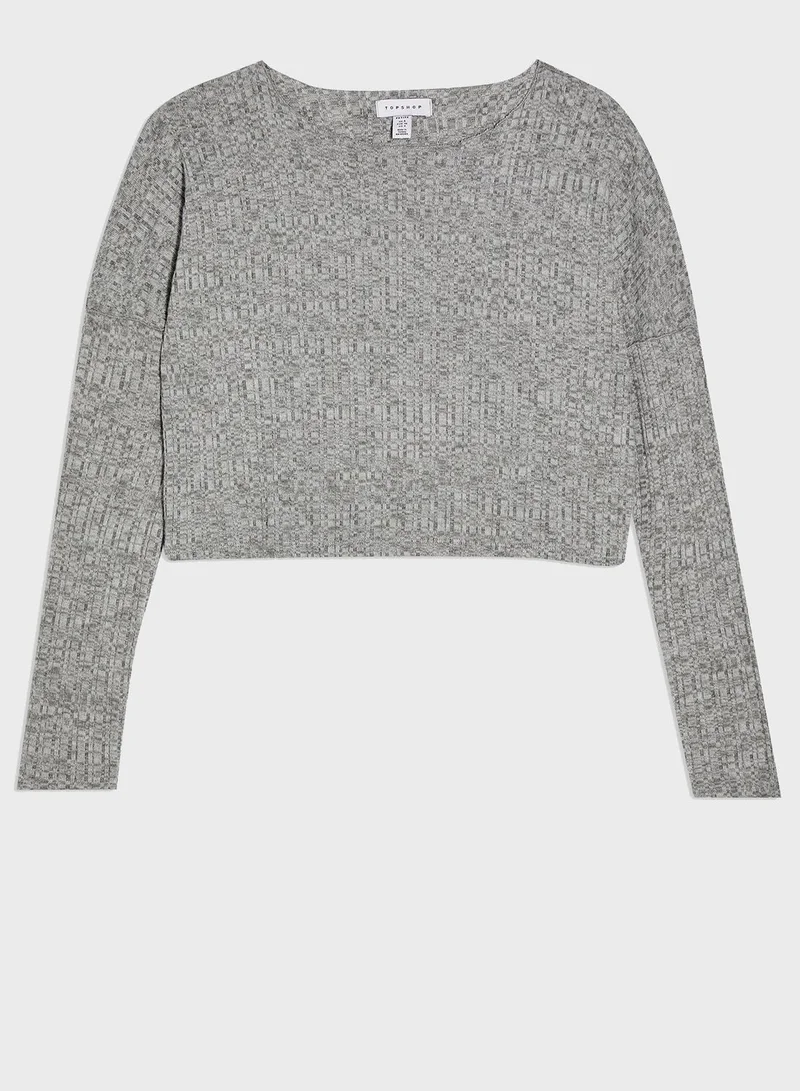 Topshop Petite Round Neck Sweatshirt