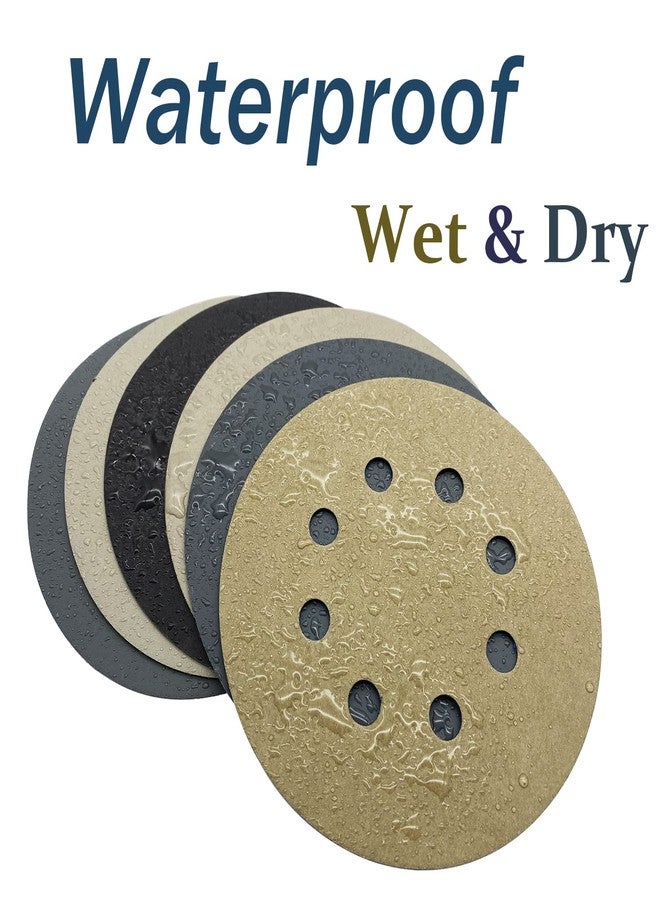 Autkerige 5 Inch Sanding Discs 70pcs Hook and Loop 8 Holes Wet Dry Sandpaper with 1pcs Interface Pad, Grit 600 800 1000 1500 2000 3000 5000 - Image 2