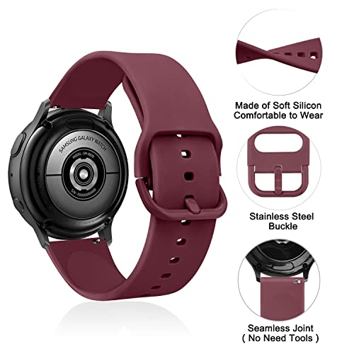 Tobfit 18mm Silicone Watch Strap Compatible for Titan, Timex, Casio, Sonata etc, Quick Release Sport Loop Colorful Strap,Wine red - Image 4