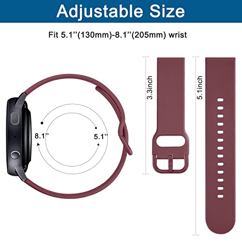 Tobfit 18mm Silicone Watch Strap Compatible for Titan, Timex, Casio, Sonata etc, Quick Release Sport Loop Colorful Strap,Wine red - Image 3