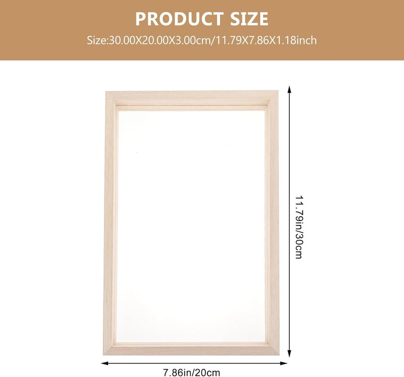 2 Sets Wooden Glass Painting Frames with Acrylic Sheets Organic Glass Picture Frames for DIY Art Display and Painting Supplies - Image 2