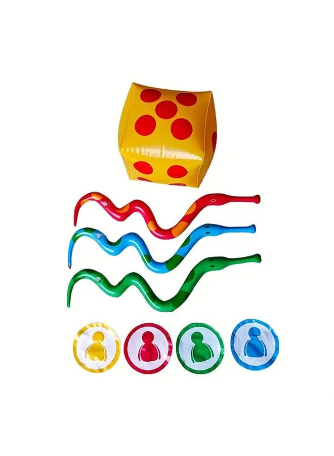 Portable PVC Snake Ladder Game Mat Mixed Color 51x51 Inch Outdoor Travel Board - Image 4