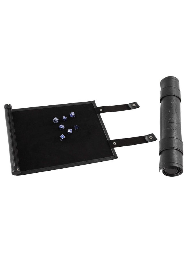 Forged Dice Co. Forged Dice Co Scroll Dice Tray And Rolling Mat With Zippered Dice Holder Storage Pouch Holds Up To 14 Metal Or Plastic Polyhedral Dice Compatible With Dnd And Dungeons & Dragons Game Dice  - Image 1