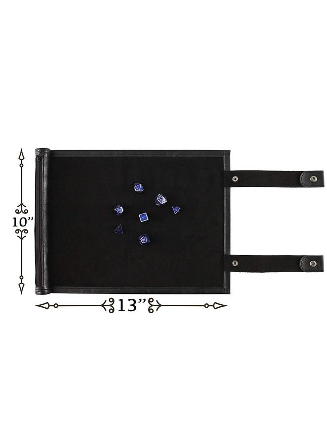 Forged Dice Co. Forged Dice Co Scroll Dice Tray And Rolling Mat With Zippered Dice Holder Storage Pouch Holds Up To 14 Metal Or Plastic Polyhedral Dice Compatible With Dnd And Dungeons & Dragons Game Dice  - Image 3
