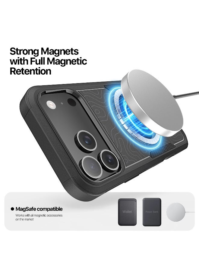 DUX DUCIS iPhone 17 Pro Magnetic Case DUX DUCIS SHLD Series 10FT Drop Protection PC + TPU Phone Cover - Contour Pattern - Image 5