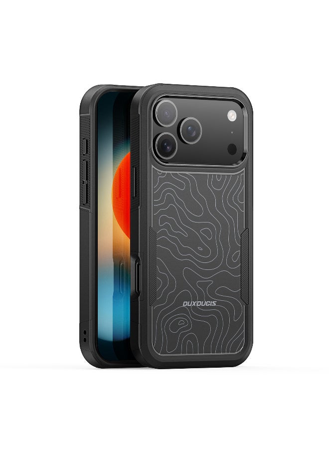 DUX DUCIS iPhone 17 Pro Magnetic Case DUX DUCIS SHLD Series 10FT Drop Protection PC + TPU Phone Cover - Contour Pattern - Image 1