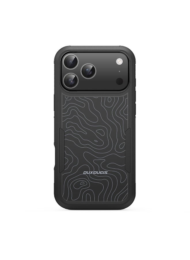 DUX DUCIS iPhone 17 Pro Magnetic Case DUX DUCIS SHLD Series 10FT Drop Protection PC + TPU Phone Cover - Contour Pattern - Image 2