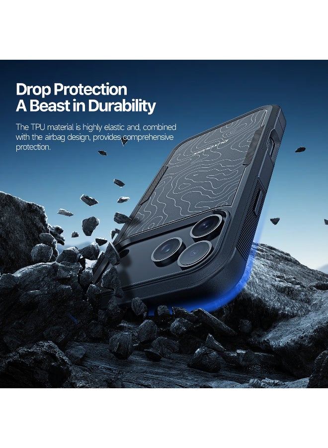 DUX DUCIS iPhone 17 Pro Magnetic Case DUX DUCIS SHLD Series 10FT Drop Protection PC + TPU Phone Cover - Contour Pattern - Image 4