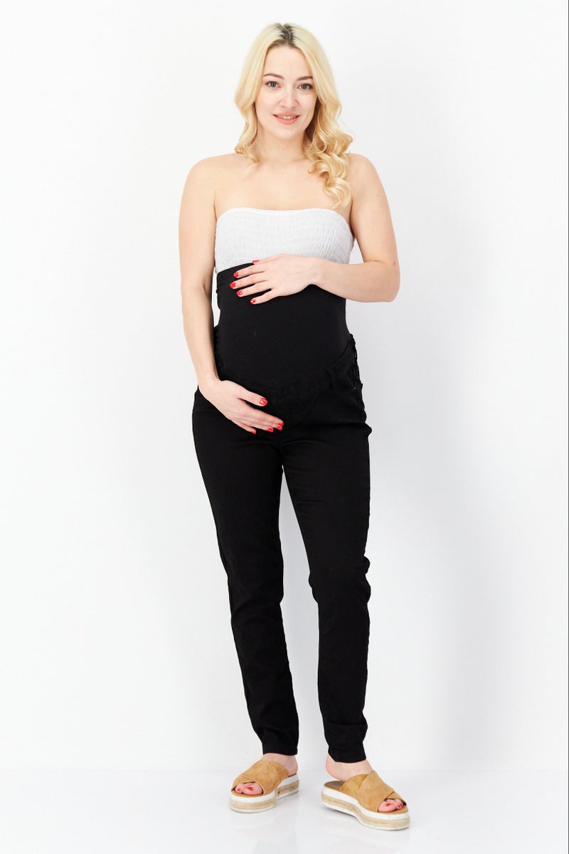 DOROTHY PERKINS Maternity Skinny Fit Stretchable Jegging Jeans, Black  - Image 4