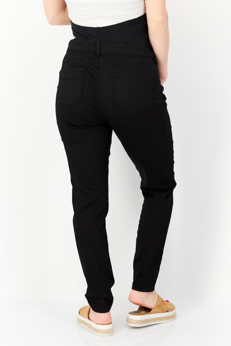 DOROTHY PERKINS Maternity Skinny Fit Stretchable Jegging Jeans, Black  - Image 2