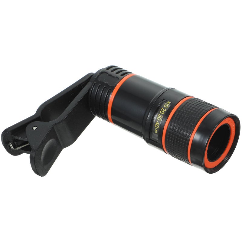 Universal 8X Telephoto Lens Clip On Monocular For Smartphones Black - Image 2