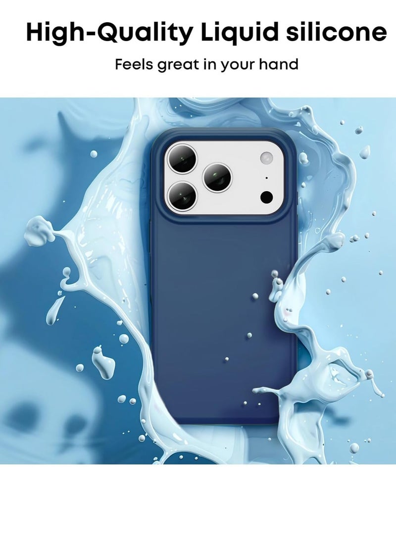 iPhone 17 Pro Max Case Liquid Soft Silicone iPhone 17 Pro Max Cover Anti Scratch with Inside Microfiber Lining Shockproof Protective Phone Case for iPhone 17 Pro Max - Image 3