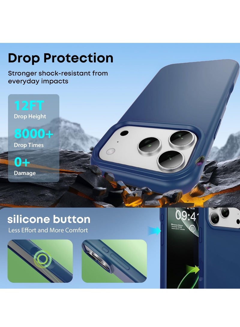 iPhone 17 Pro Max Case Liquid Soft Silicone iPhone 17 Pro Max Cover Anti Scratch with Inside Microfiber Lining Shockproof Protective Phone Case for iPhone 17 Pro Max - Image 5