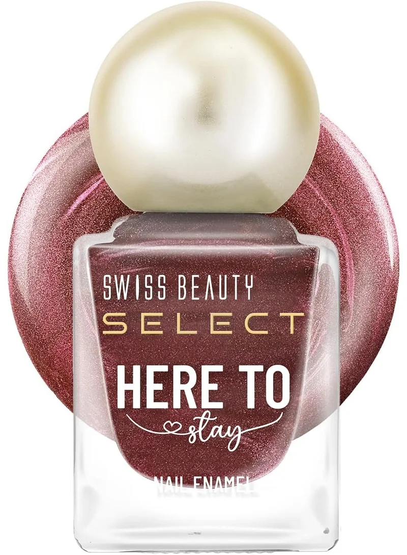 Swiss Beauty Swiss Beauty Select Here to Stay Nail Enamel with High gloss finish | Waterproof & Long-Lasting | Non - stain chip resistant | Shade- Shimmy Brown, 12ml |