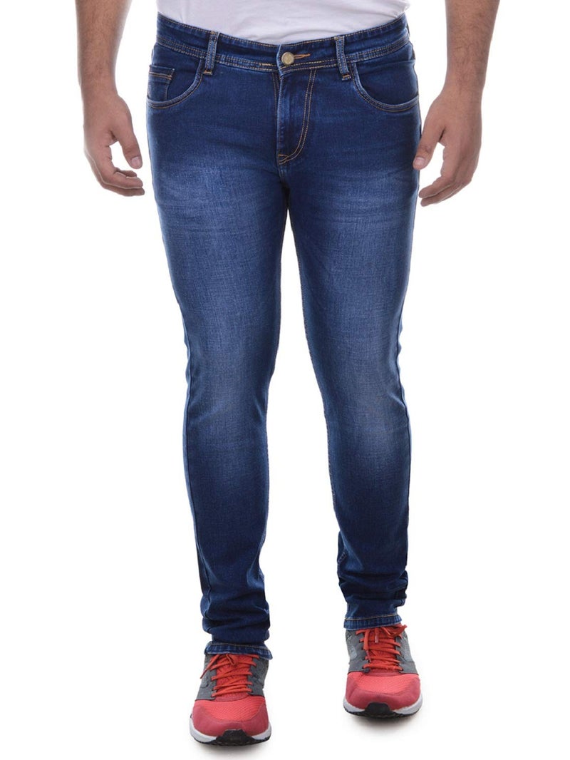 Ben Martin Men's Slim Fit Stretchable 36 Size Dark Blue Cotton Denim Jeans Pant for Men, JJ3-14 - Image 1